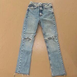 Zara Light Blue Straight Leg Jeans